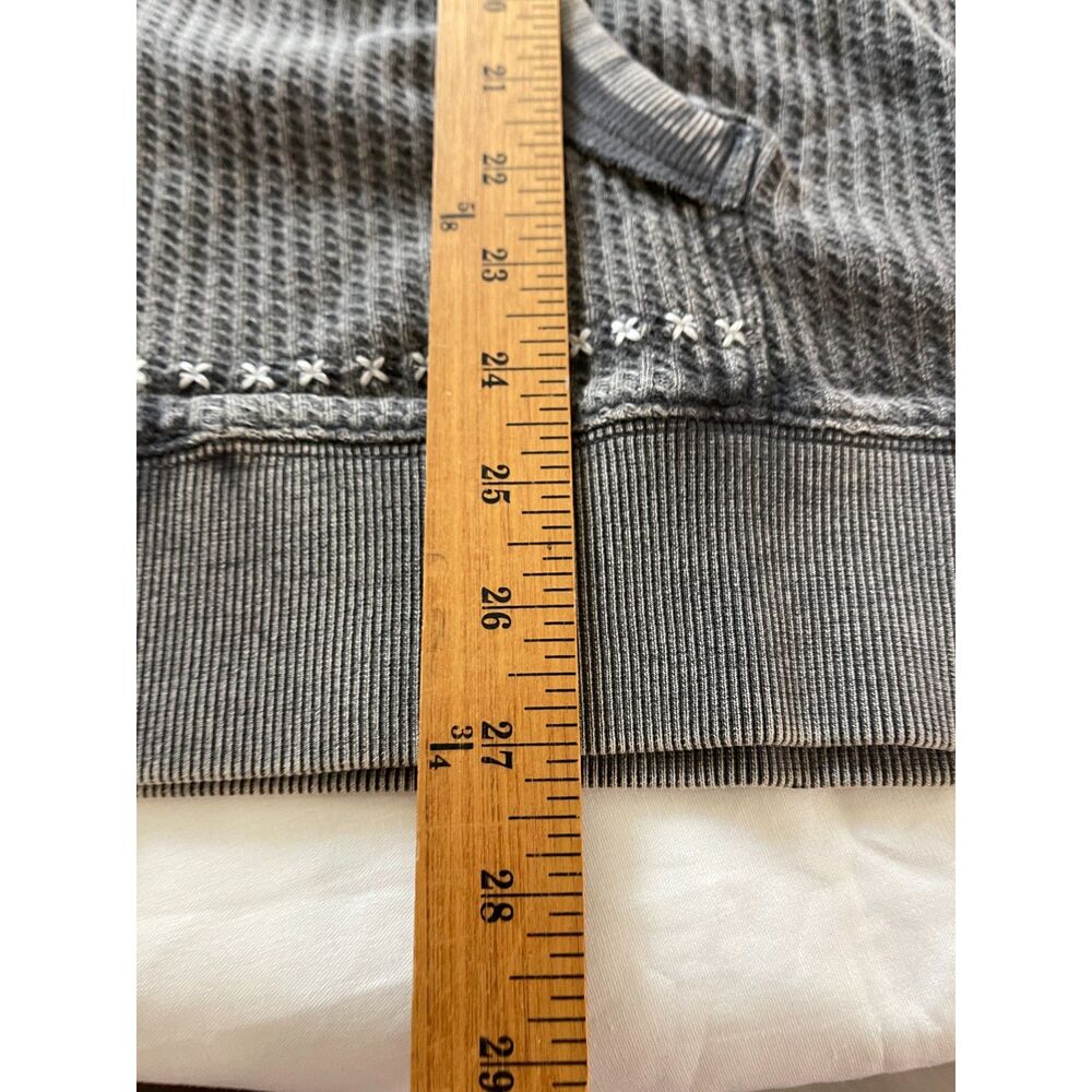 Sundance Rose Embroidered Zip Front 100% Cotton Hoodie Cardigan Tattoo Size L - Picture 10 of 10